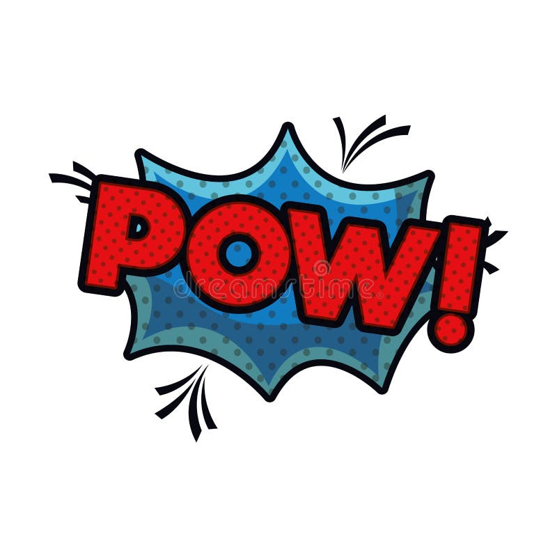 Pow comic words in speech bubble isolated icon vector illustration design. Pow comic words in speech bubble isolated icon vector illustration design