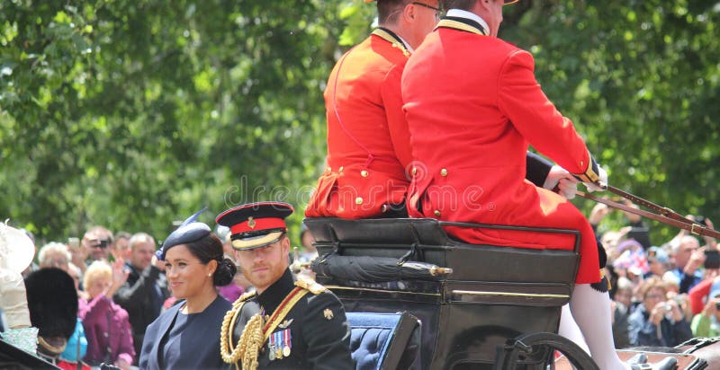 梅根·马克尔和哈里王子，伦敦英国，2019年6月8日库存照片 - 梅根·马克尔，哈里王子，阅兵仪式，王室 库存图片
