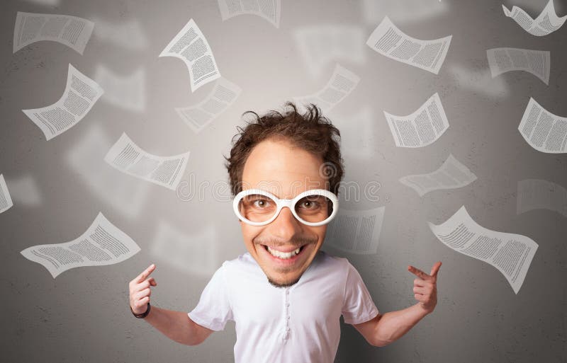 Grosse Taªte Sur Petit Corps Avec Concept De Gestion Image Stock Image Du Bleu Fonction