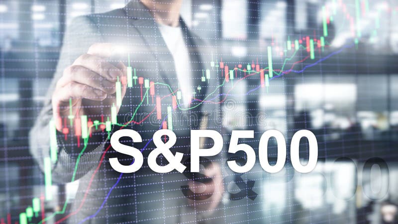 Indice boursier américain S P 500 - SPX. Concept d'entreprise de trading financier photo stock