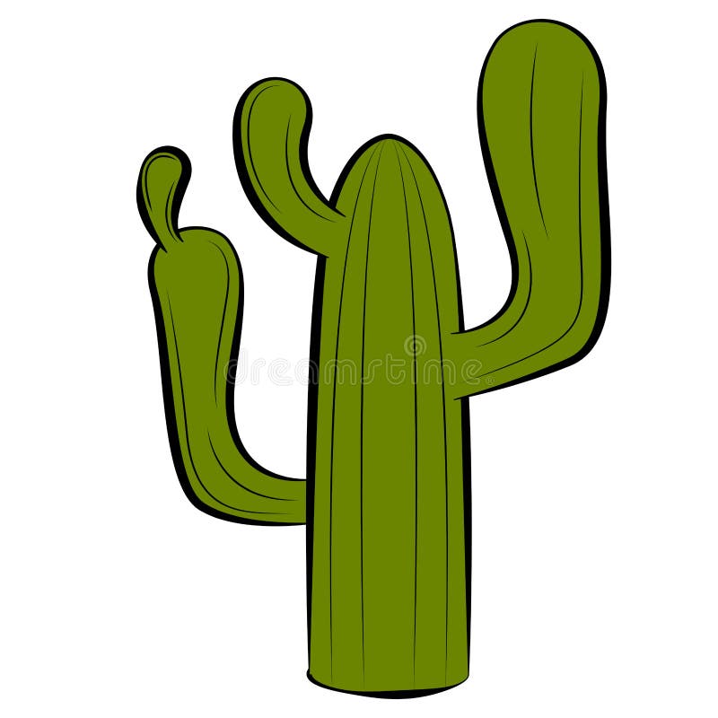 Estilo De Desenho Animado Do ícone Do Cacto Do Deserto Ilustração do Vetor  - Ilustração de afiado, mexicano: 172734033