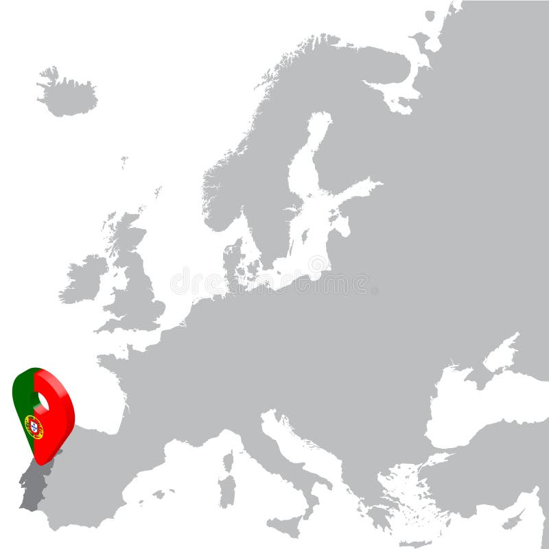 Localização Do País Portugal Dentro Do Mapa 3d Da Europa Ilustração Stock -  Ilustração de isométrico, bairro: 202524003