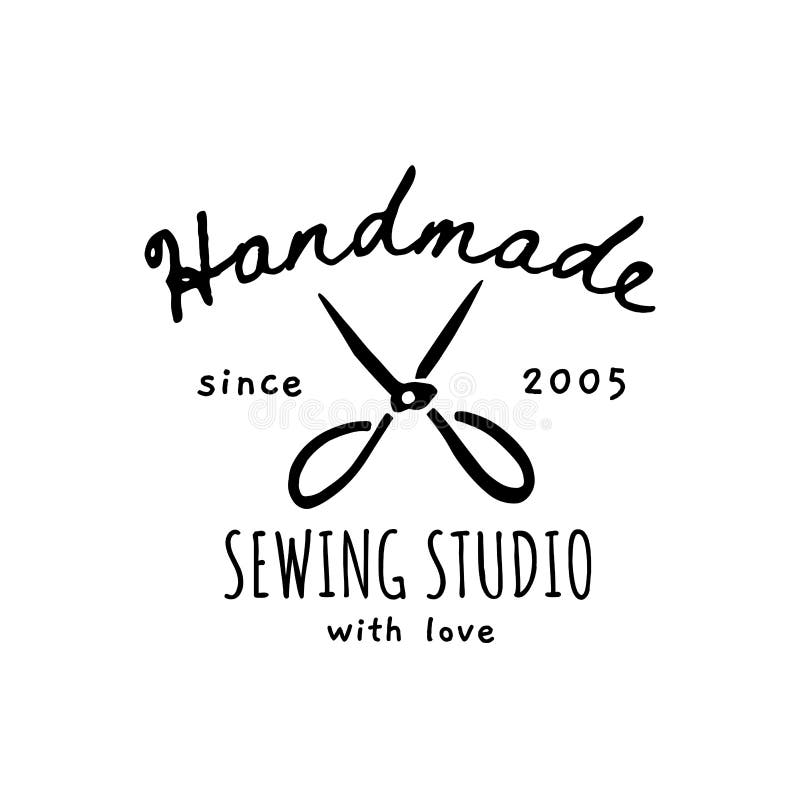 Handmade Studio naa logo stock illustratie