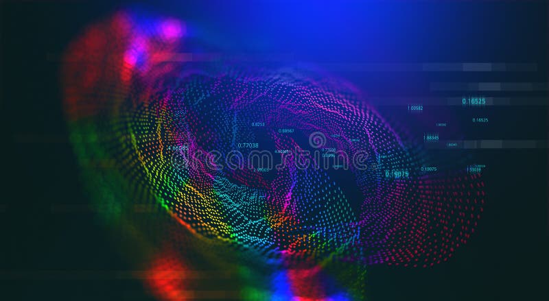Большие данные Обработка массива данных Глобальная цифровая сеть бесплатная иллюстрация