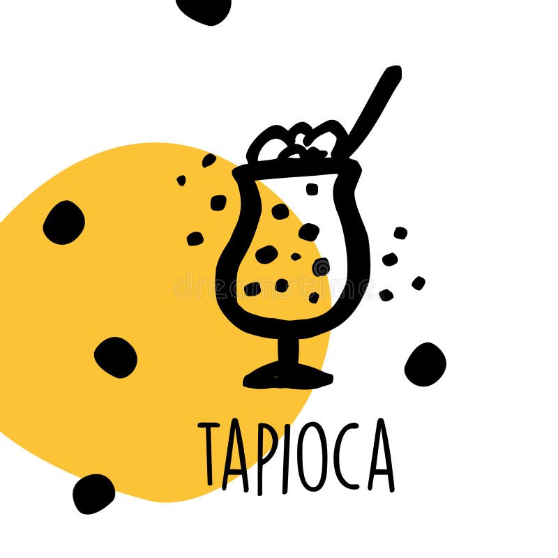 Vetores de Tapioca Plana Do Chá Da Bolha Ilustração Do Logotipo Ilustração  Monocromática Do Kawaii Do Vetor Boba Bonito Do Chá Da Bolha Do Sorriso De  Kawaii Página Da Coloração Desenho Das