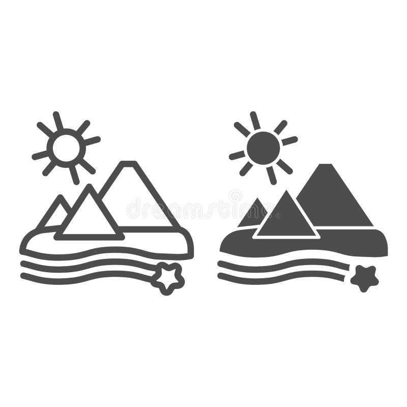 Pyramids linje- och specialtecken Demert-vektorbild isolerad på vitt Egyptens konturstil, utformad för webben vektor illustrationer Pyramids linje- och specialtecken Demert-vektorbild isolerad på vitt Egyptens konturstil, utformad för webben vektor illustrationer