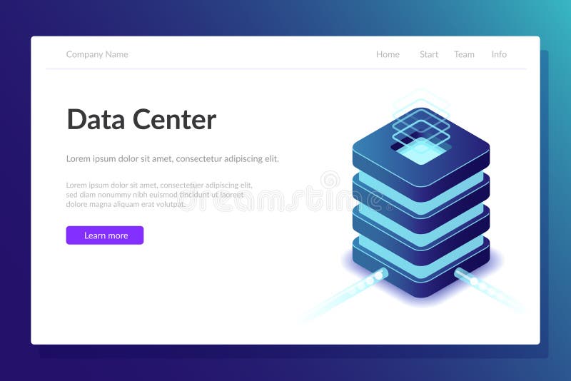 Webbmall för datacenter Utrustning i serverrummet Stor datorkraft Modern teknik Superdator stock illustrationer Webbmall för datacenter Utrustning i serverrummet Stor datorkraft Modern teknik Superdator stock illustrationer