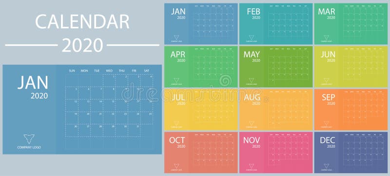 Kalender 2020 mit Woche beginnt am Sonntag Minimaler Planer-Vektor-Vorlagendatum Moderner Organisator Zeitplan vektor abbildung Kalender 2020 mit Woche beginnt am Sonntag Minimaler Planer-Vektor-Vorlagendatum Moderner Organisator Zeitplan vektor abbildung