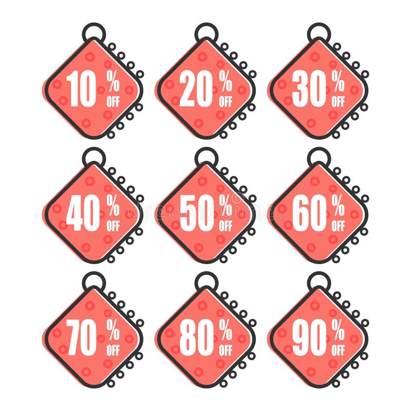 E Rabatt med det olika priset Upps?ttning av f?rs?ljningsetiketten Orientering f?r erbjudande f?r Promoetikettsrabatt vektor illustrationer E Rabatt med det olika priset Upps?ttning av f?rs?ljningsetiketten Orientering f?r erbjudande f?r Promoetikettsrabatt vektor illustrationer