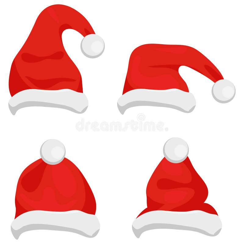E Sankt-Weihnachtshut-Vektorillustration r stock abbildung E Sankt-Weihnachtshut-Vektorillustration r stock abbildung