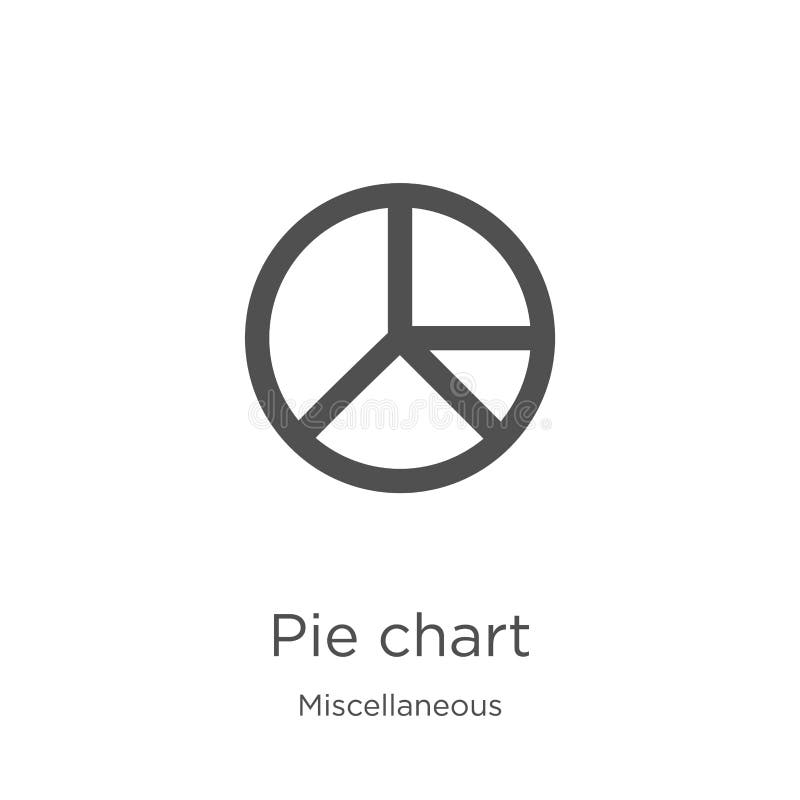 Pie chart icon vector from miscellaneous collection. Thin line pie chart outline icon vector illustration. Outline, thin line pie. Symbol f? r pajdiagram r r