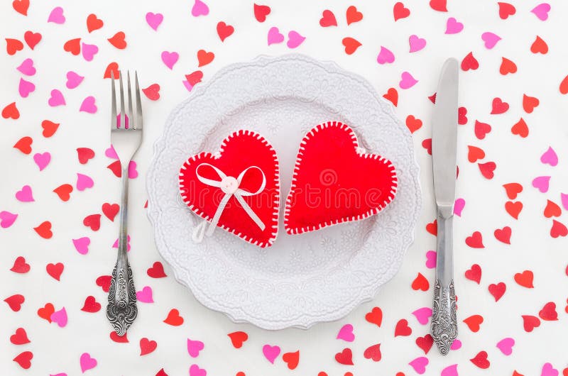 E Vue sup?rieure D?ner romantique avec amour images stock E Vue sup?rieure D?ner romantique avec amour images stock