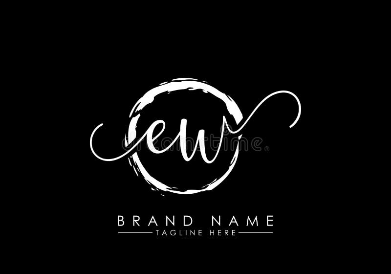 E And W Initial Handwriting Logo Design With Brush Circle Handwritten Logo For Fashion Team Wedding Luxury Logo Stock Vector Illustration Of Brush Brushstroke E And W Initial Handwriting Logo Design With Brush Circle Handwritten Logo For Fashion Team Wedding Luxury Logo Stock Vector Illustration Of Brush Brushstroke