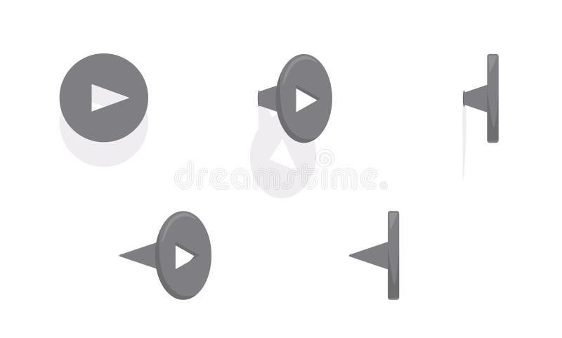 E Wektorowy mieszkania i kreskówki metal ustawiający biurowi thumbtacks odizolowywający na białym tle com ziemski kuli ziemskiej ilustracja wektor E Wektorowy mieszkania i kreskówki metal ustawiający biurowi thumbtacks odizolowywający na białym tle com ziemski kuli ziemskiej ilustracja wektor
