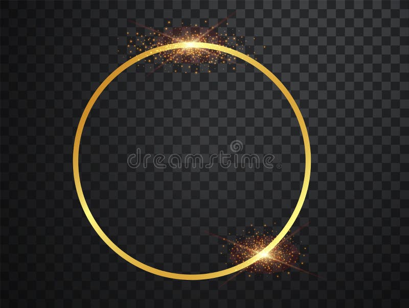 E 不可思议的圈子 E 圆的与轻的爆炸的金发光的框架?? 库存例证