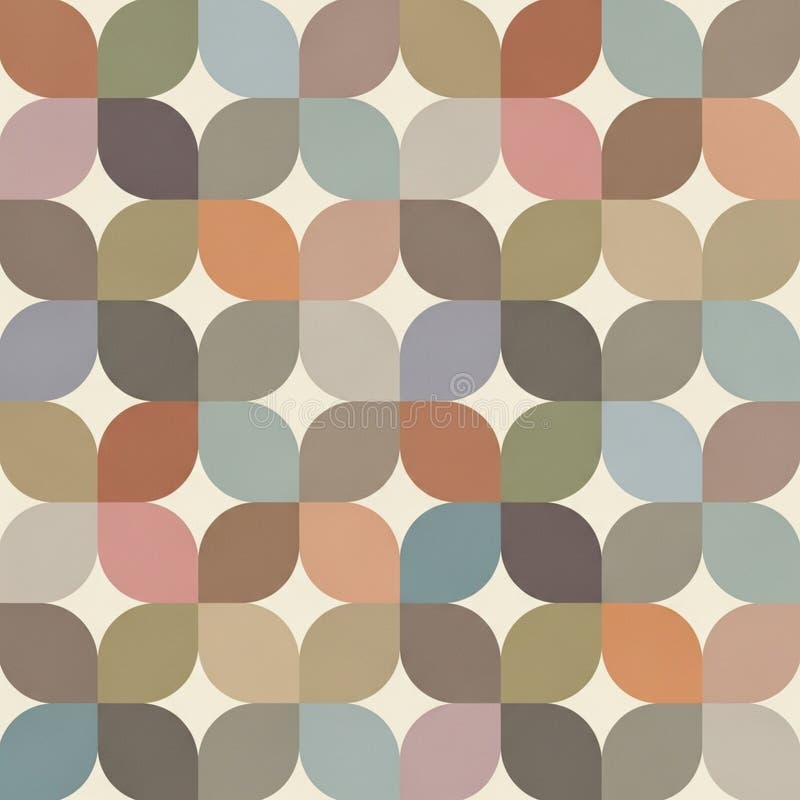 Each shape consists of four rounded petals meeting at a central point royalty free illustration