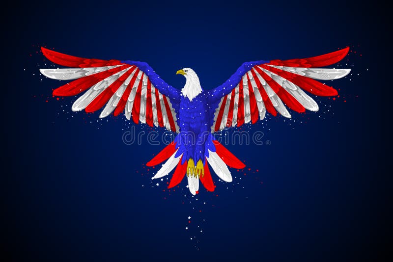 Eagle with American Flag vector illustration Eagle with American Flag vector illustration