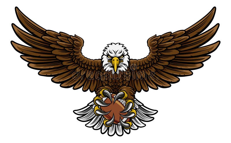 Eagle American Football Sports Mascot vektor illustrationer