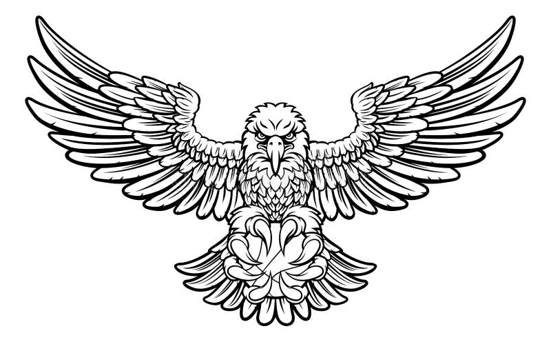 Eagle Basketball Sports Mascot royaltyfri illustrationer