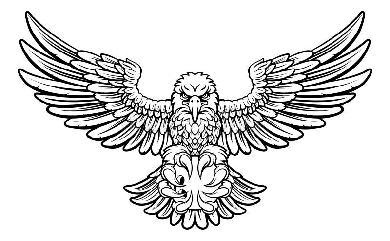 Eagle Bowling Sports Mascot vektor illustrationer