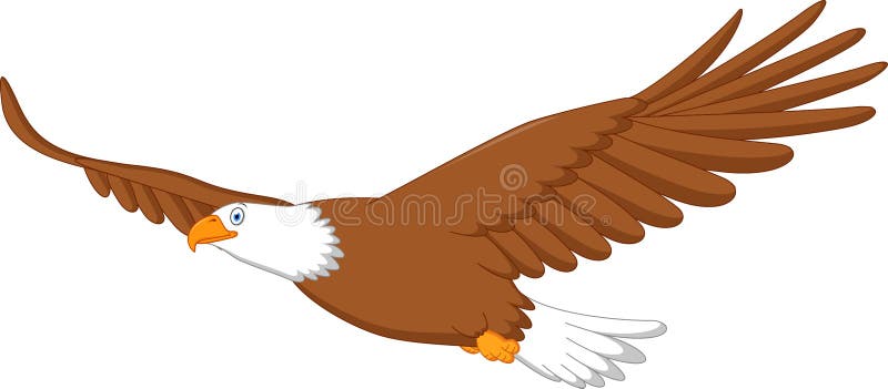 Eagle cartoon flying stock vector. Illustration of animal - 57307995