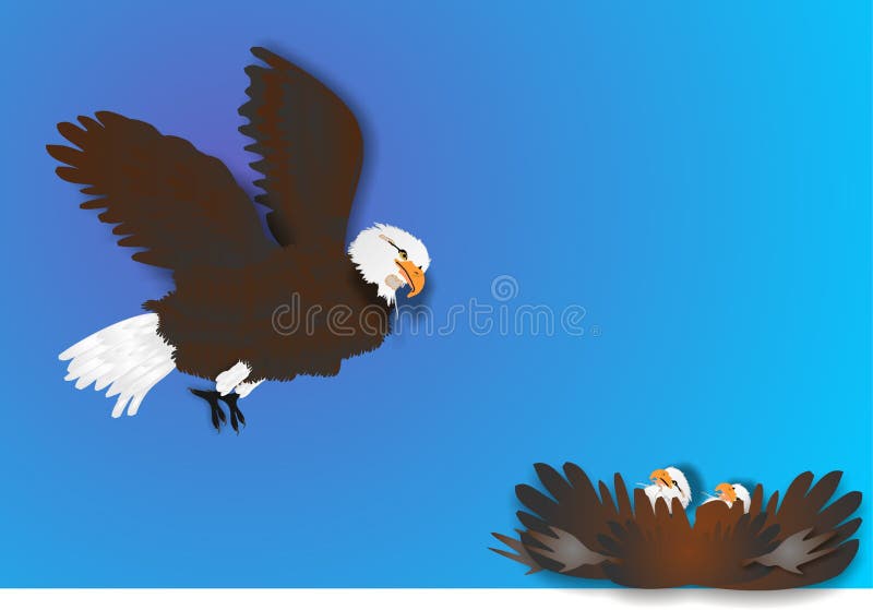 Eagle and Chicks illustration