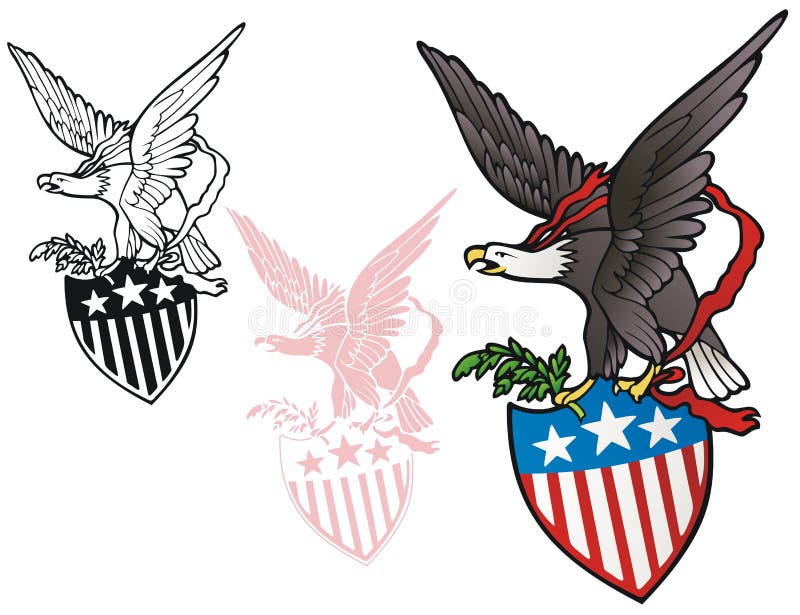 Eagle com protetor ilustração do vetor Eagle com protetor ilustração do vetor