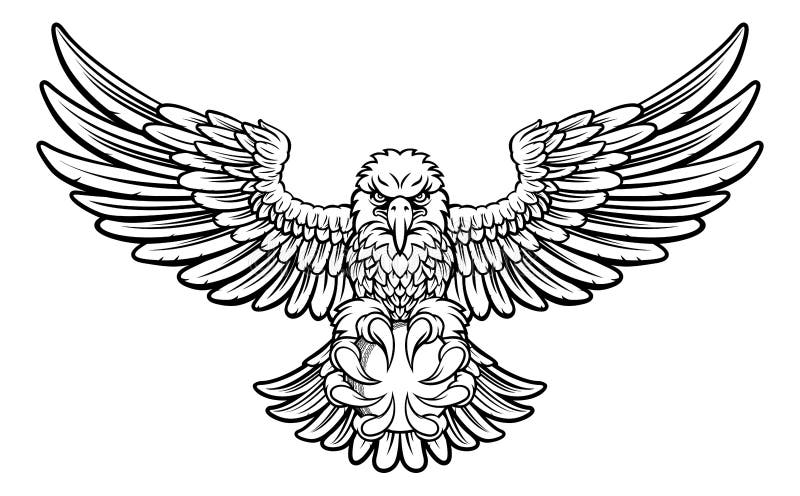 Eagle Cricket Sports Mascot royaltyfri illustrationer