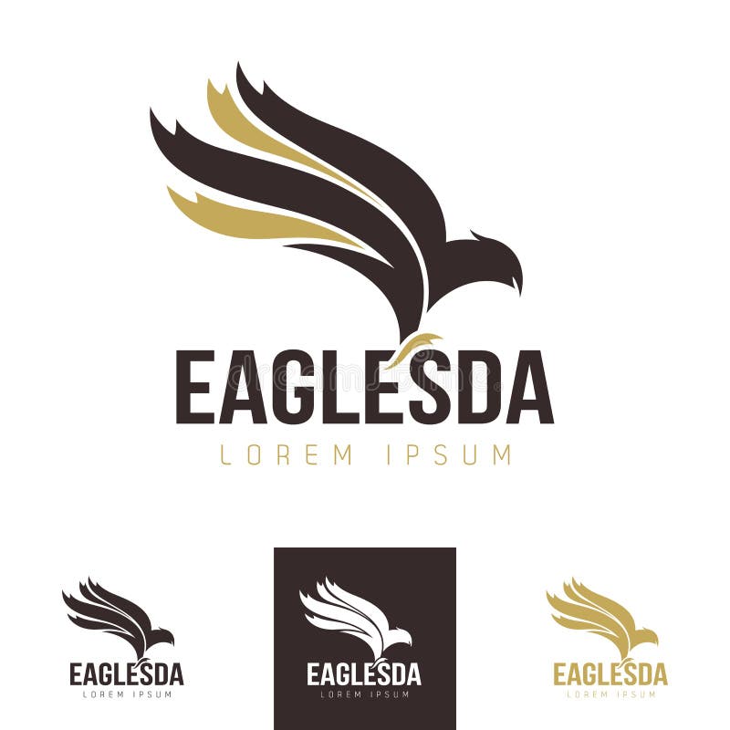 Eagle-Emblem, Falkelogo, Vektorschablone stock abbildung