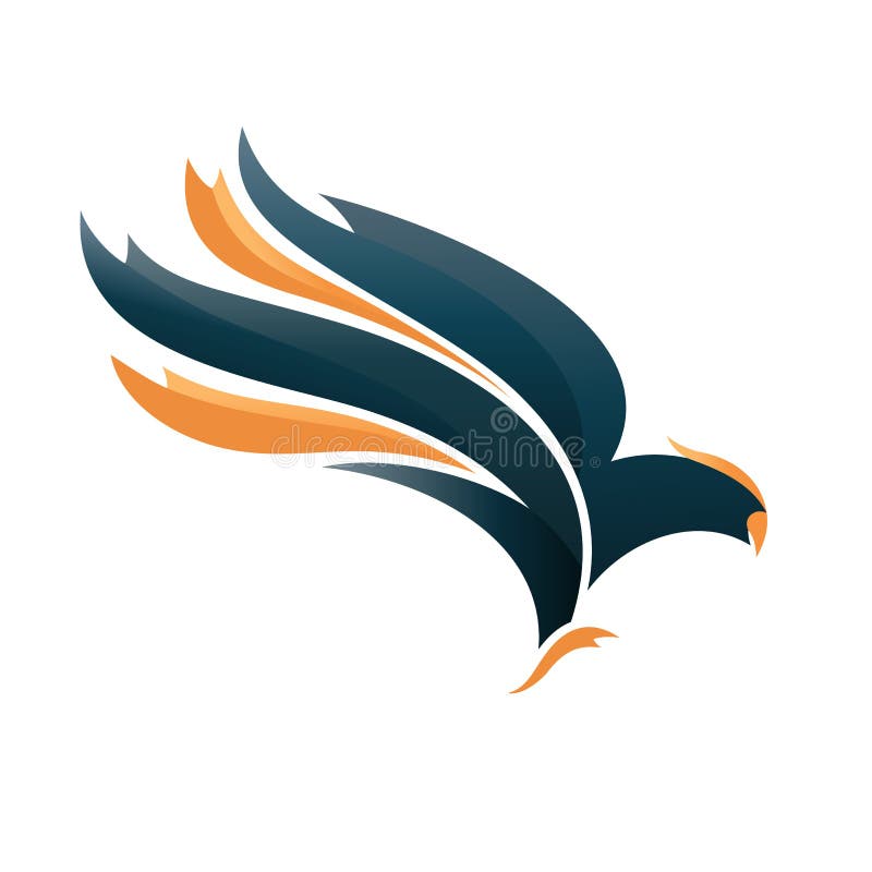 Eagle-Emblem, Falkelogo, Vektorschablone lizenzfreie abbildung