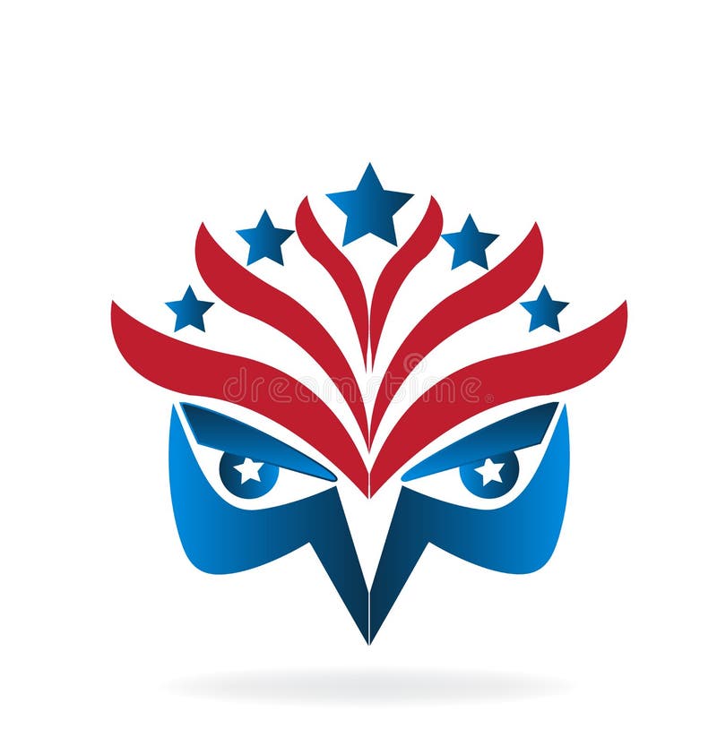 Eagle flaga logo ilustracji Eagle flaga logo ilustracji