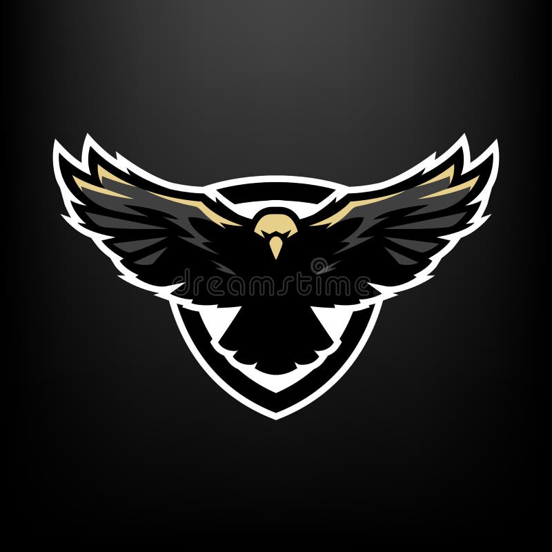 Eagle in flight, logo, symbol. stock illustration