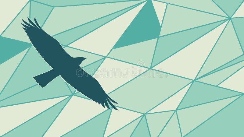 Eagle flying abstract geometric background vector, vector design Generative AI vector illustration