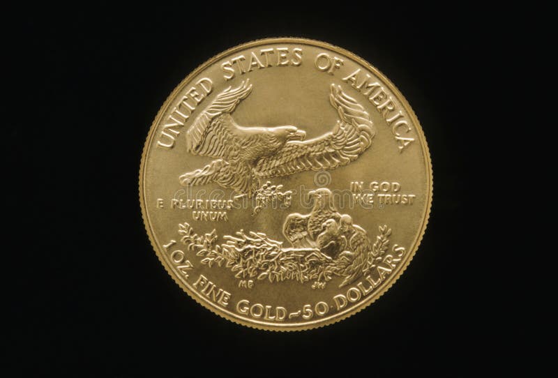 Eagle Gold Coin royalty free stock photos