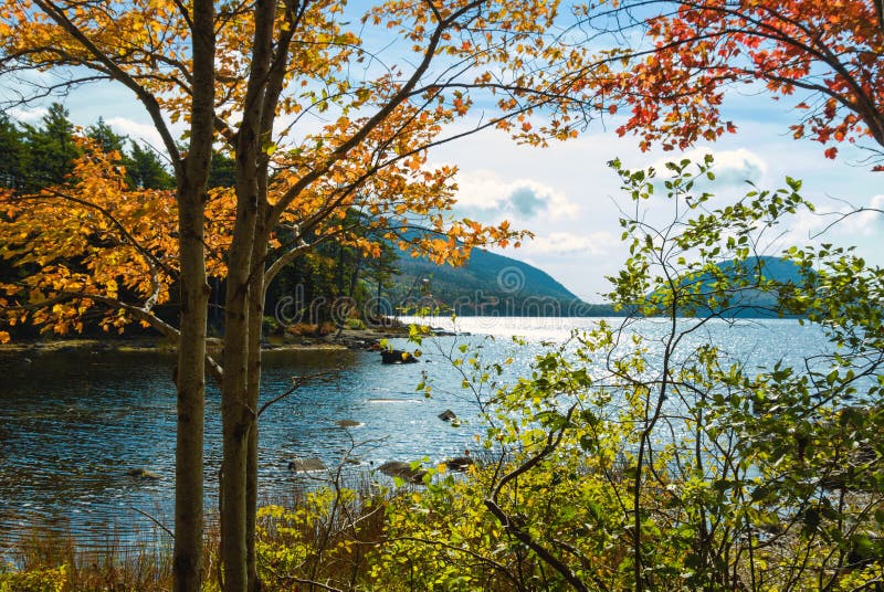 Eagle Lake, Acadia National Park, Maine. Eagle Lake in Acadia National Park on Mount Desert Island in Maine, USA royalty free stock image Eagle Lake, Acadia National Park, Maine. Eagle Lake in Acadia National Park on Mount Desert Island in Maine, USA royalty free stock image
