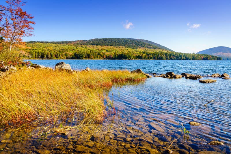 Eagle Lake in Acadia National Park Stock Photo Image of autumn