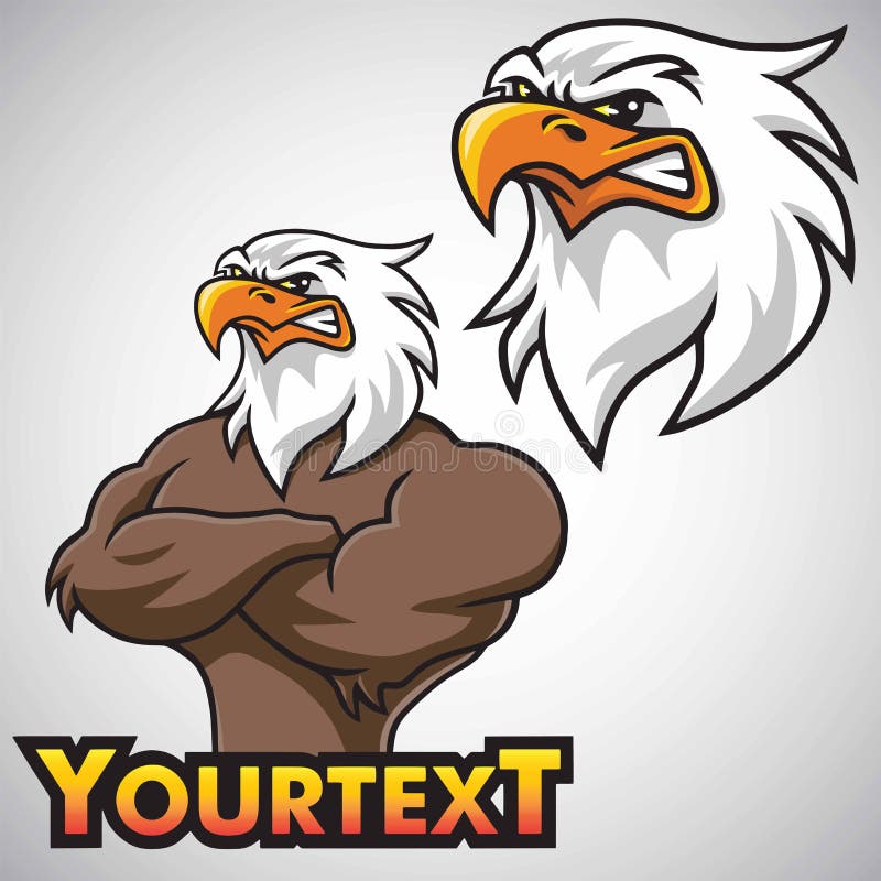 Eagle Mascot Vector Character Design Set