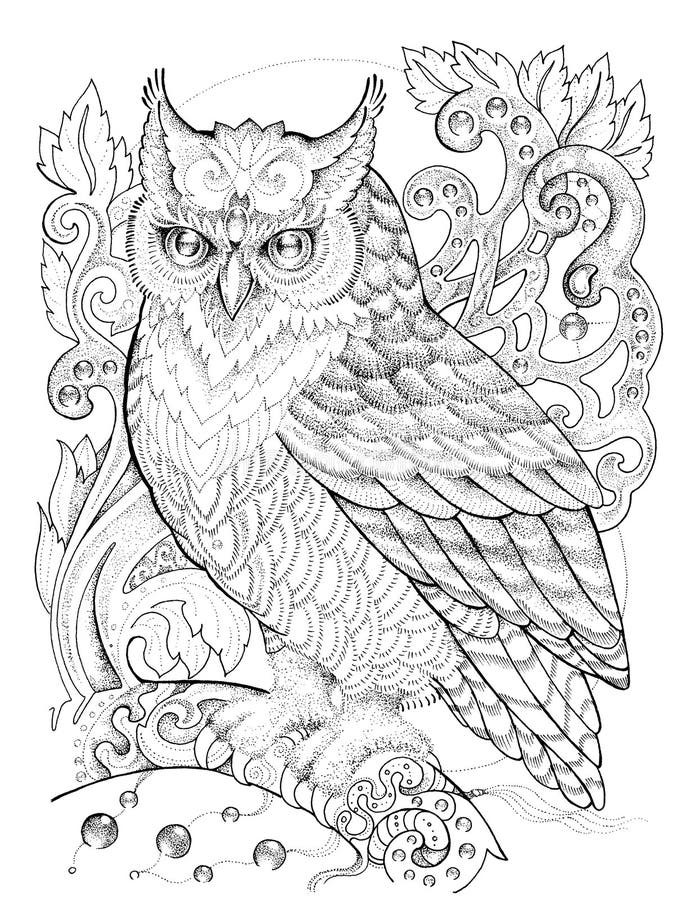 Cool Traditional Owl On Branch Tattoo On Wrist