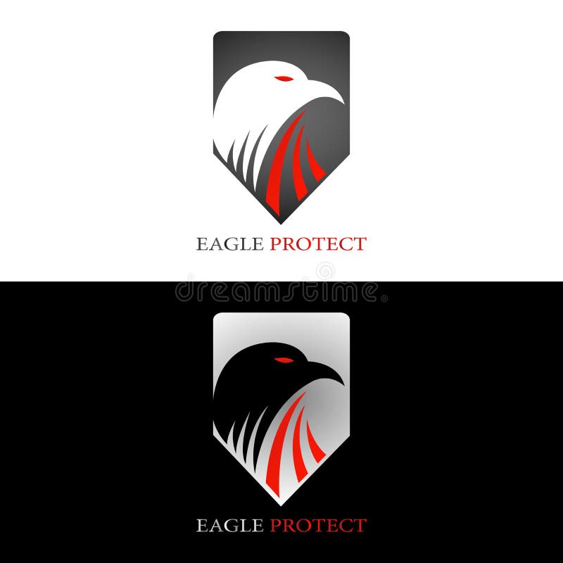 EAGLE PROTECT LOGO 8 stock illustration. Illustration of company