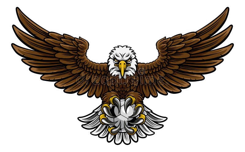 Eagle Soccer Football Mascot royaltyfri illustrationer