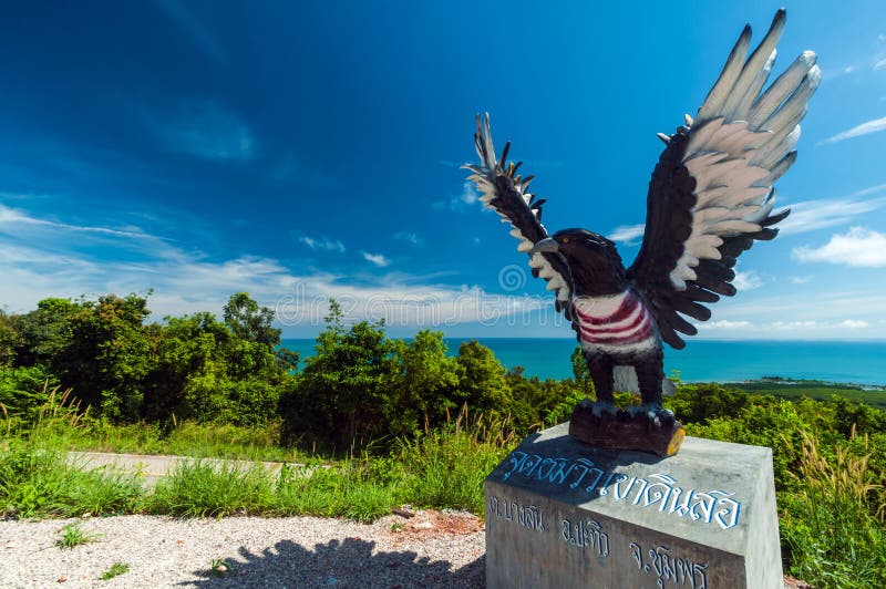 Eagle statue, chumphon, Thailand royalty free stock image