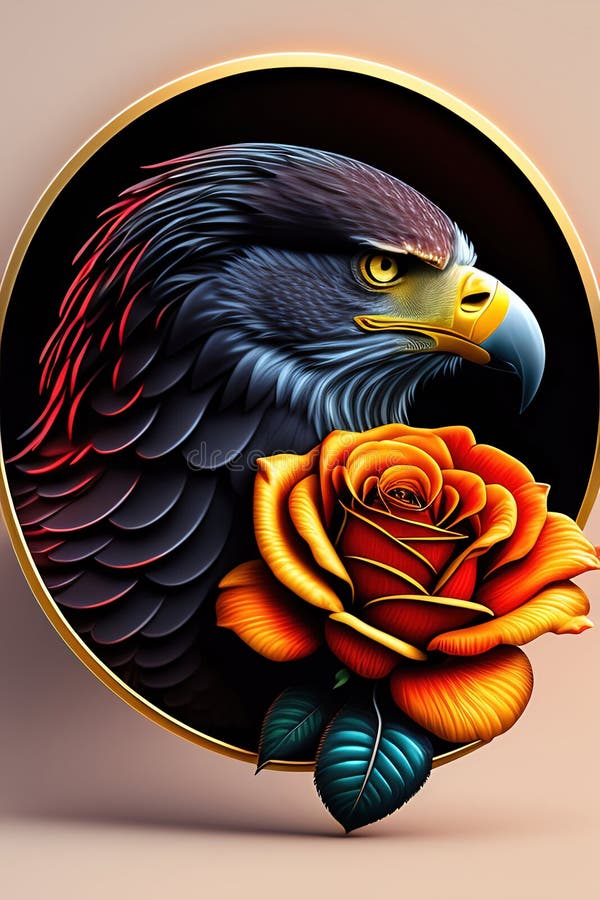 Tattoo Flash Art Print artist John Harden 9x11.5 in Eagle and Sun Snake &  Sword | eBay