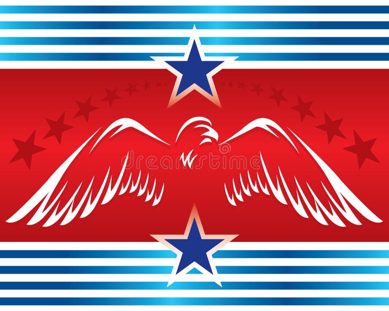 Red White And Blue Eagle Logo