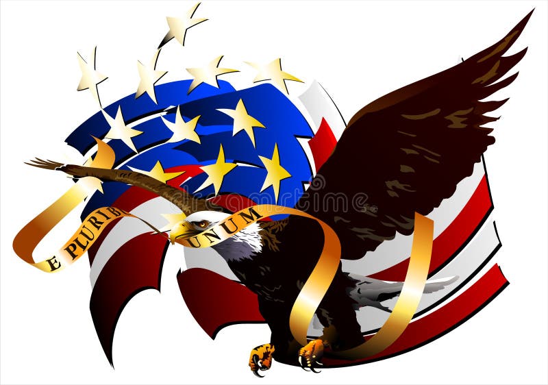 Eagle van de Verenigde Staten. (Vector) stock illustratie Eagle van de Verenigde Staten. (Vector) stock illustratie