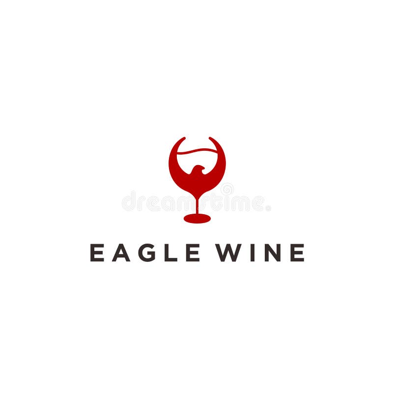 Eagle wine logo designs stock vector. Illustration of organ 250872162