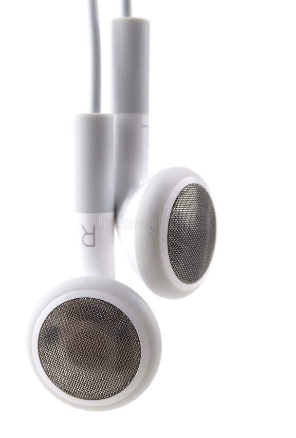 Earbud headphones. stock image. Image of isolated, plastic 2060197