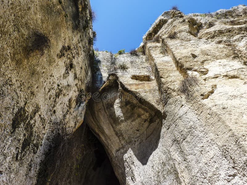 The Ear of Dionysius, ancient Syracuse on Sicily, Italy.