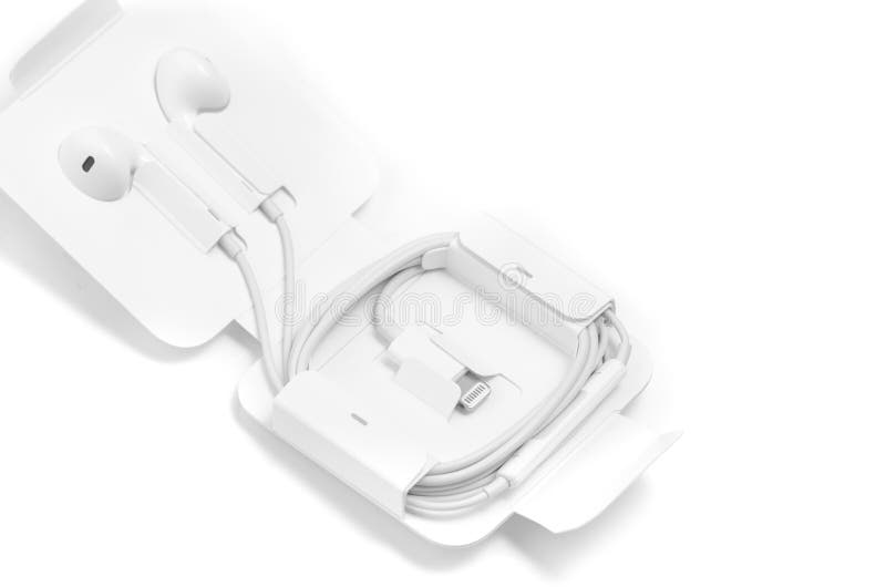 Inear Headphones White in Special Case with Lightning Apple Ada Stock