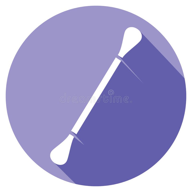 Ear stick flat icon vector illustration stock design. Applicator stick vectors