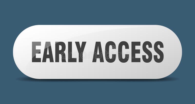 Early access button. sticker. banner. rounded glass sign royalty free illustration